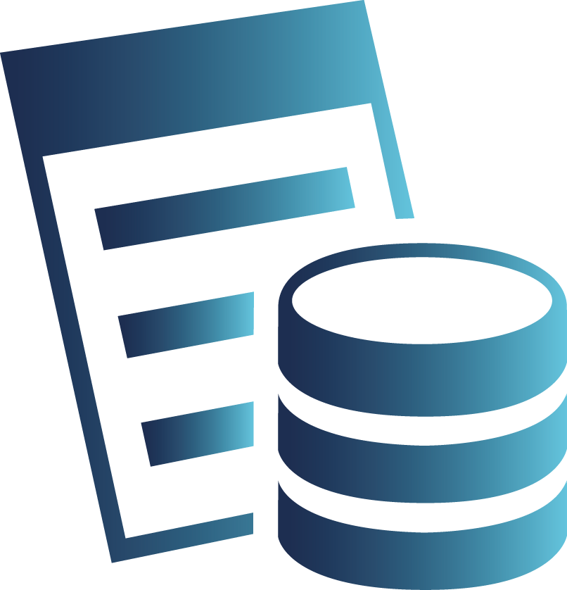 Icono de base de datos que representa conocimiento centralizado