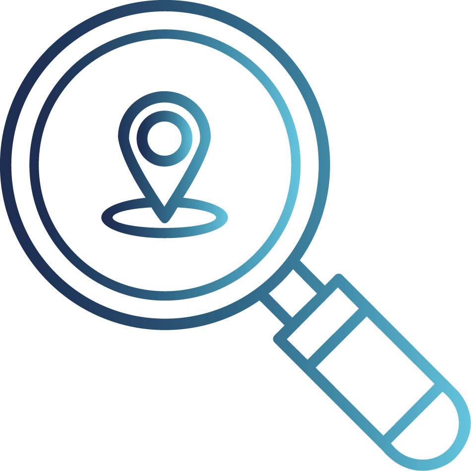 Icono de lupa sobre un checklist que representa seguimiento